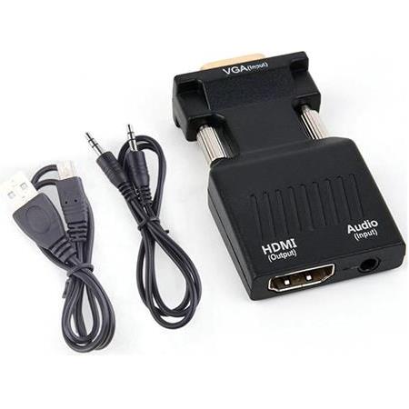Alfais 4501 Vga To Hdmi Çevirici Dönüştürücü Laptop Tv Monitör Adaptör Kablosu