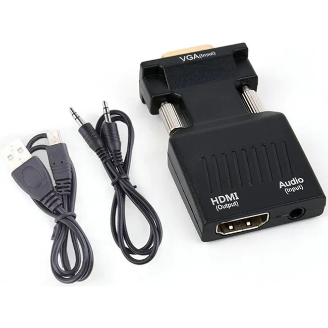 Alfais 4501 Vga To Hdmi Çevirici Dönüştürücü Laptop Tv Monitör Adaptör Kablosu