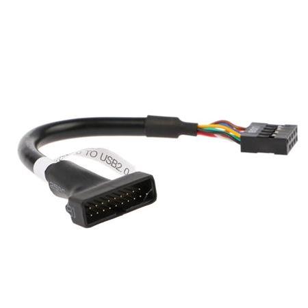 Alfais 4584 9 Pin USB 2.0 Dişi - 19 Pin USB 3.0 Erkek Çevirici Dönüştürücü Adaptör Kablosu