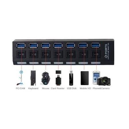 Alfais 4581 7 Port Usb 3.0 Hub Çoklayıcı Çoğaltıcı Switch