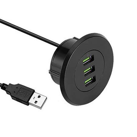 Alfais 6028 USB 3 Port Hub Masaüstü Gömme Çoklayıcı Çoğaltıcı Kablolu Şarj