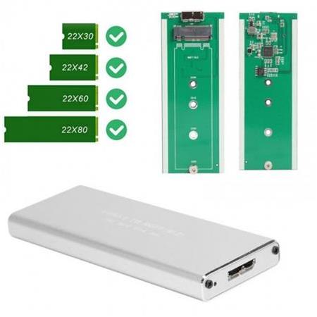 Alfais 6065 M.2 Sata SSD Ngff To USB 3.0 B-Key Mini Çevirici Adaptör Harici Harddisk Kutusu