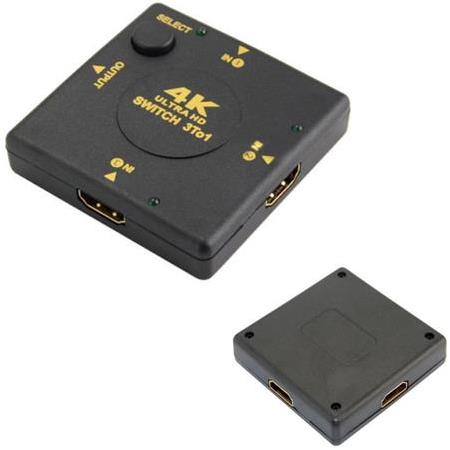 Alfais 4860 4K Ultra Hd Destekli Hdmi Çoklayıcı Switch 3 Port Çoğaltıcı Uhd
