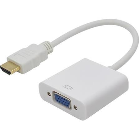 Alfais 4547 Hdmi To Vga Çevirici Dönüştürücü Adaptör Monitör Laptop Uydu Kablosu