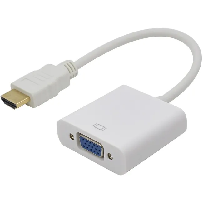 Alfais 4547 Hdmi To Vga Çevirici Dönüştürücü Adaptör Monitör Laptop Uydu Kablosu