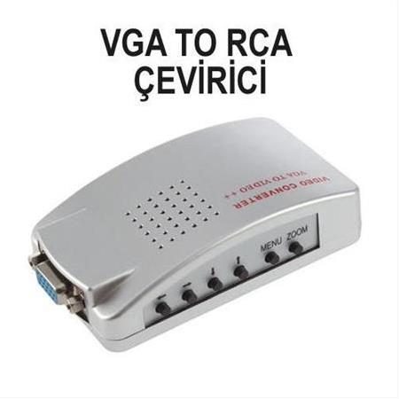 Alfais 4551 Vga To Tos Rca AV Çevirici Dönüştürücü Adaptör