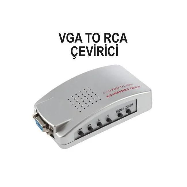 Alfais 4551 Vga To Tos Rca AV Çevirici Dönüştürücü Adaptör