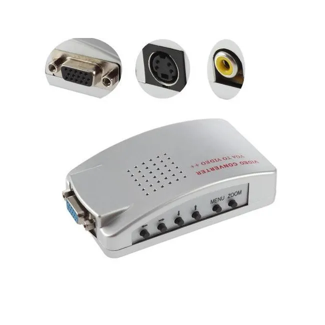 Alfais 4551 Vga To Tos Rca AV Çevirici Dönüştürücü Adaptör