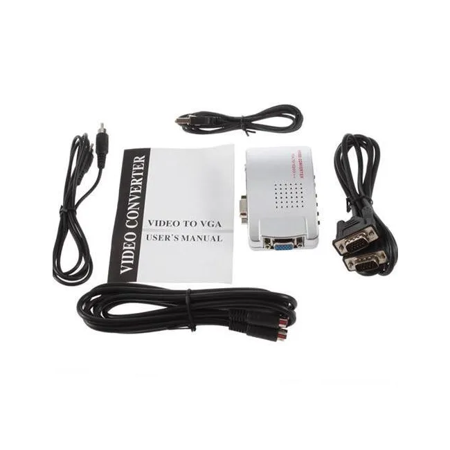 Alfais 4551 Vga To Tos Rca AV Çevirici Dönüştürücü Adaptör