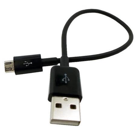 Alfais 4568 Micro Usb Kısa Data Şarj Kablosu Android Uyumlu (15 Cm)