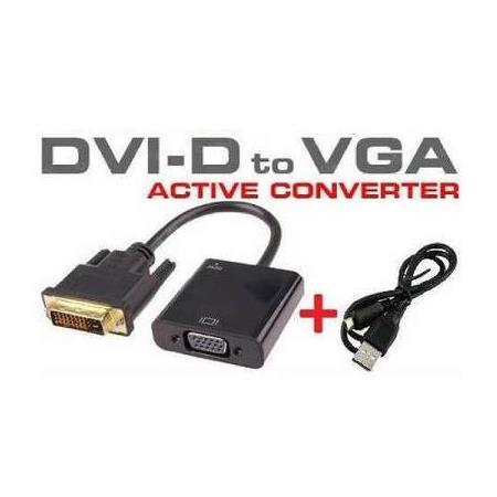 Alfais 4578 Dvi - D VGA Aktif ÇEvirici Dönüştürücü Adaptör Kablo 24+1 Active