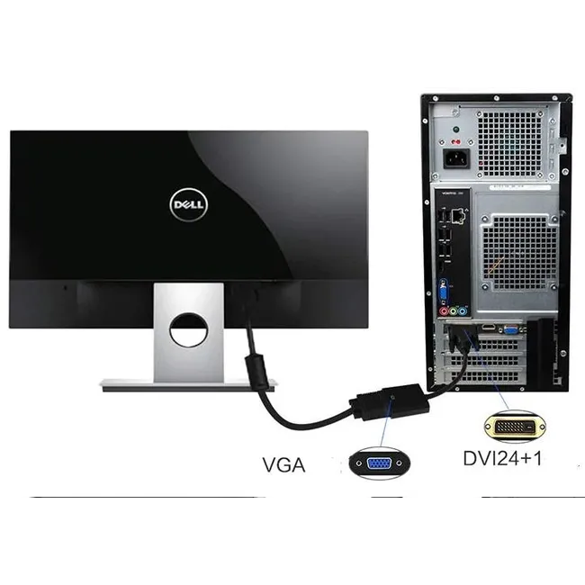 Alfais 4578 Dvi - D VGA Aktif ÇEvirici Dönüştürücü Adaptör Kablo 24+1 Active