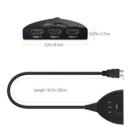 Alfais 4586 Hdmi Çoklayıcı Switch 3 Port Çoğaltıcı