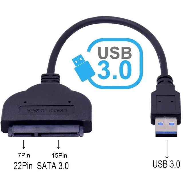 Alfais 4591 Usb 3.0 2.5 İnç Sata Hdd Ssd Hard Disk Çevirici Dönüştürücü Adaptör Kablosu