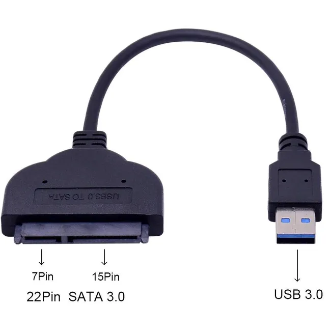 Alfais 4591 Usb 3.0 2.5 İnç Sata Hdd Ssd Hard Disk Çevirici Dönüştürücü Adaptör Kablosu