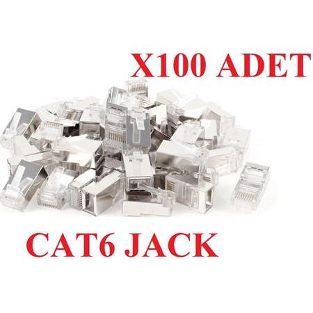 Alfais 4616 Cat6 Rj45 100 lü Jack Kablo Network Ucu Konnektör