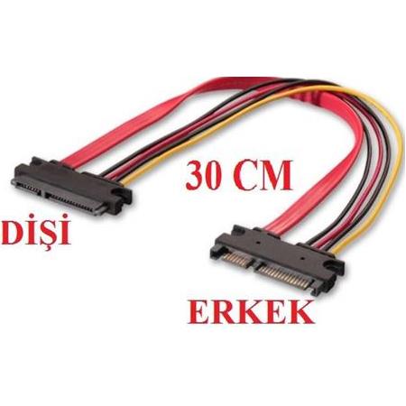 Alfais 4617 Sata Power Uzatma Kablosu 15+7 pin (erkek - dişi)