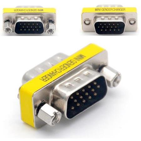 Alfais 4631 Vga Erkek Erkek 15 Pin Çevirici Dönüştürücü Adaptör Konnektörü