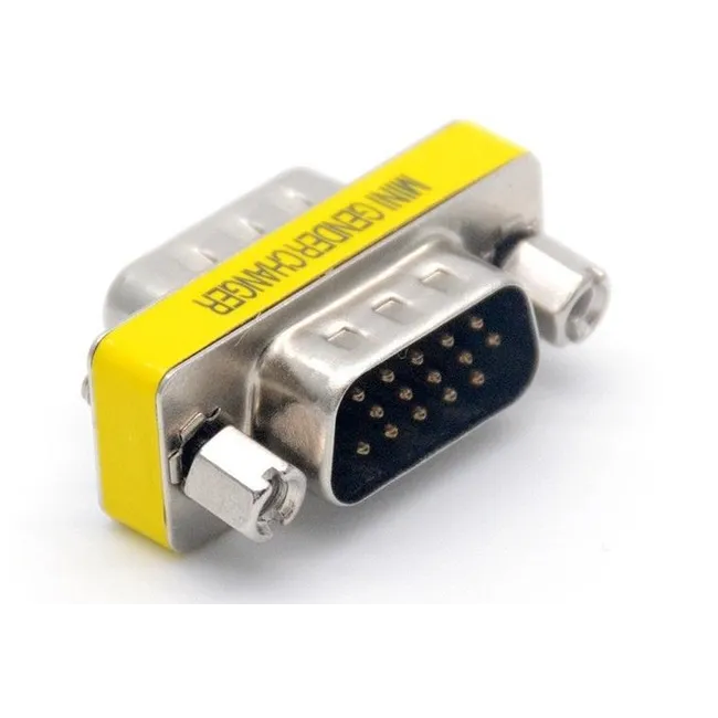 Alfais 4631 Vga Erkek Erkek 15 Pin Çevirici Dönüştürücü Adaptör Konnektörü