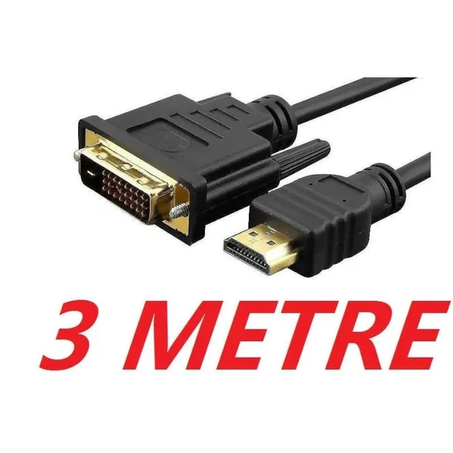 Alfais 4633 Hdmi To Dvi 24+1 Çevirici Çift Yönlü Monitör Kablosu 3 Metre