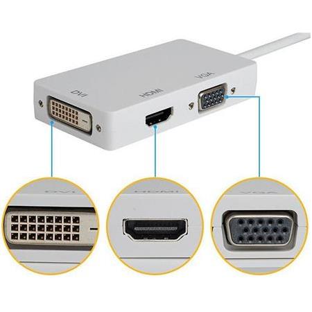 Alfais 4639 Mini Displayport Hdmi Vga Dvi Çevirici Dönüştürücü Adaptör Thunderbolt Display Port Kabl