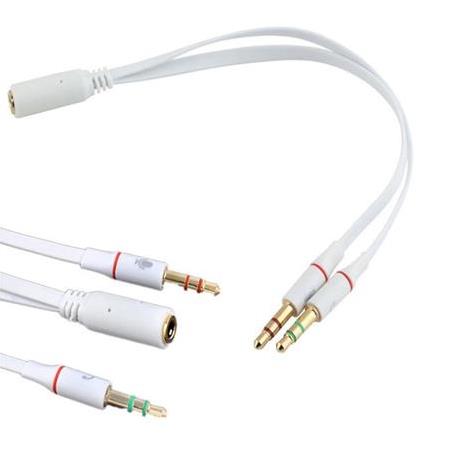 Alfais 4652 3.5mm Kulaklık Mikrofon Çoklayıcı Ayırıcı Birleştirici Switch Splitter
