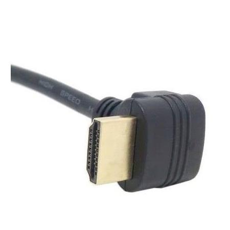Alfais 4666 Hdmi Dişi Erkek Uzatma 90 Derece Dirsek Kablosu 0.5 Metre