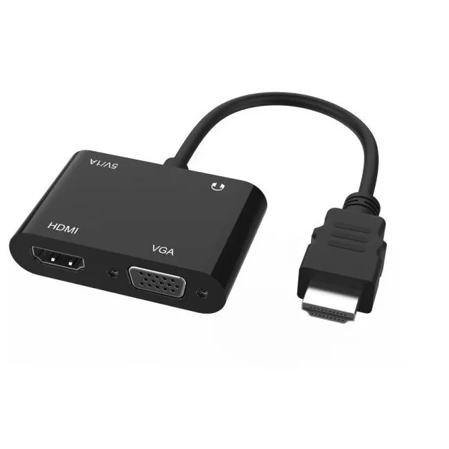 Alfais 4671 Hdmi To Hdmi + Vga Monitör Çevirici Ps4 Dönüştürücü Switch Splitter Adaptör