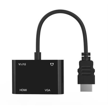 Alfais 4671 Hdmi To Hdmi + Vga Monitör Çevirici Ps4 Dönüştürücü Switch Splitter Adaptör