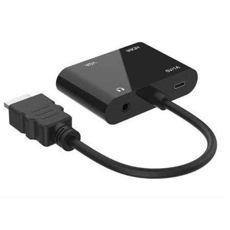 Alfais 4671 Hdmi To Hdmi + Vga Monitör Çevirici Ps4 Dönüştürücü Switch Splitter Adaptör