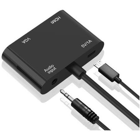 Alfais 4671 Hdmi To Hdmi + Vga Monitör Çevirici Ps4 Dönüştürücü Switch Splitter Adaptör