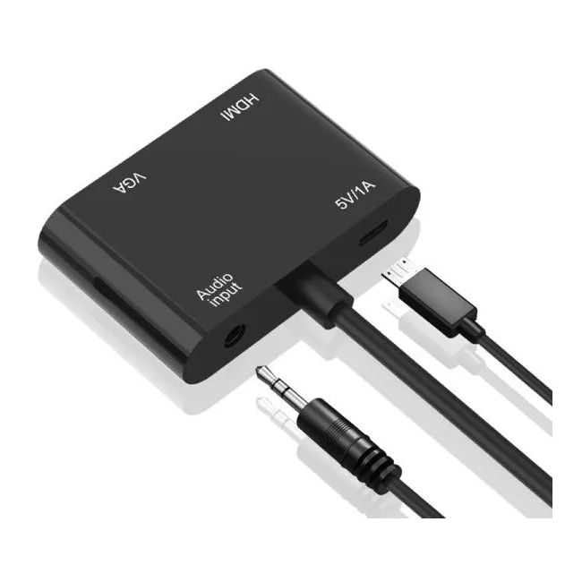 Alfais 4671 Hdmi To Hdmi + Vga Monitör Çevirici Ps4 Dönüştürücü Switch Splitter Adaptör