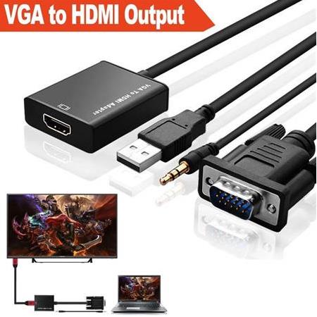 Alfais 4674 Vga To Hdmi Çevirici Dönüştürücü Adaptör Kablo Ucu Çevirici