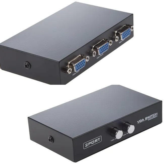 Alfais 4675 Vga Switch Çoklayıcı Çoğaltıcı (1 Ekran - 2 Kasa)