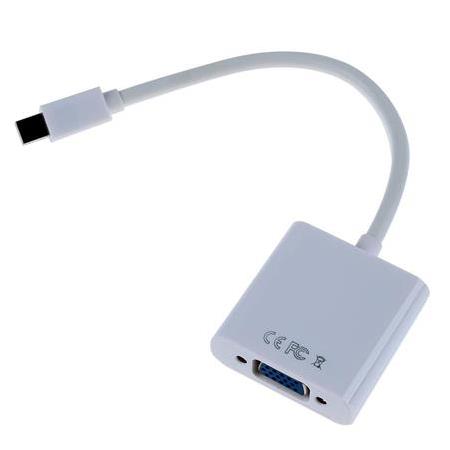 Alfais 4689 Mini Displayport to VGA Çevirici Dönüştürücü Macbook Adaptör Kablosu