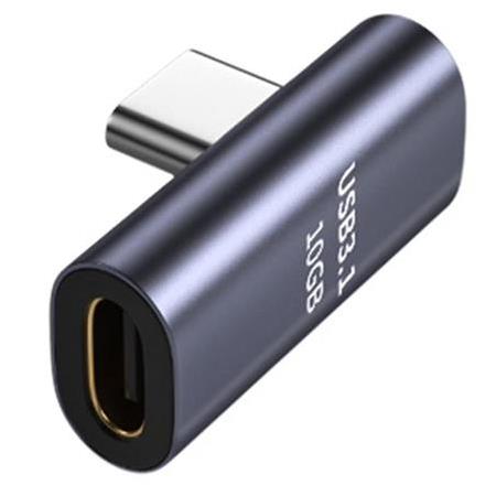 Alfais 6027 USB Type-C Uzatıcı Çevirici Dönüştürücü Adaptör 90 Derece L Tipi  Erkek - Dişi