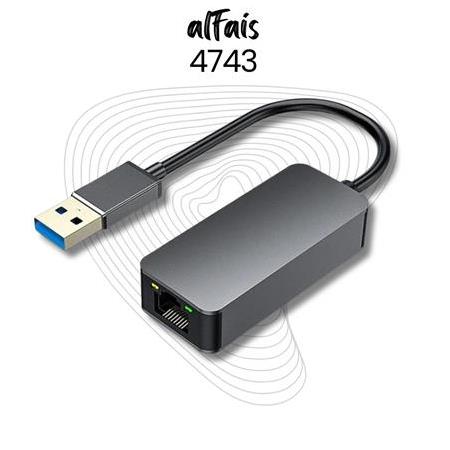 Alfais 4743 Usb To Ethernet 2500Mbps 2.5G Lan İnternet Çevirici Dönüştürücü Adaptör