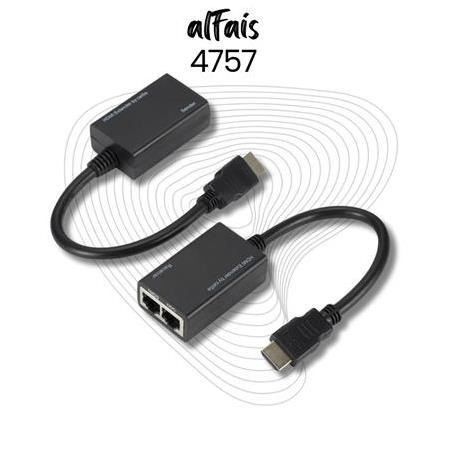 Alfais 4757 Hdmi Rj45 Cat5e 6 Extender Uzatıcı Uzatma Aparatı Adaptör 1080p