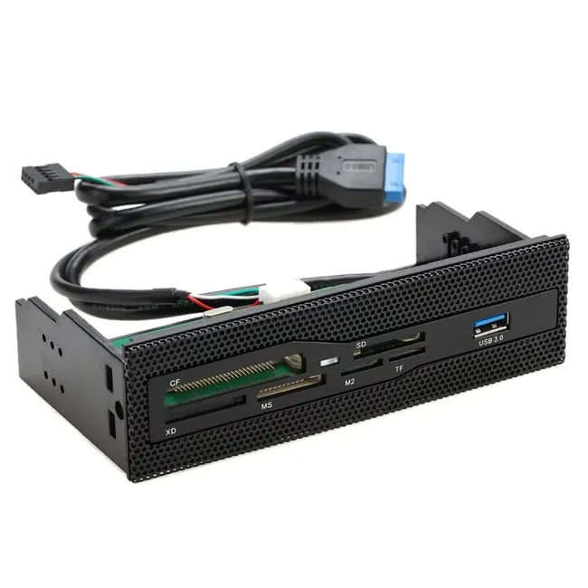 Alfais 6087 Usb 3.0 Ön Panel 5.25 inç Dahili Kart Okuyucu  Cf Sd Tf Ms M2 Xd Çoklu Medya