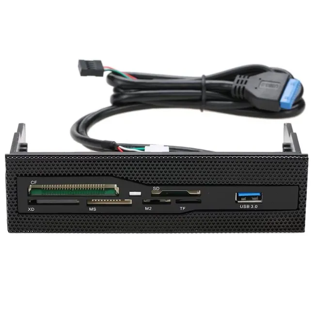 Alfais 6087 Usb 3.0 Ön Panel 5.25 inç Dahili Kart Okuyucu  Cf Sd Tf Ms M2 Xd Çoklu Medya