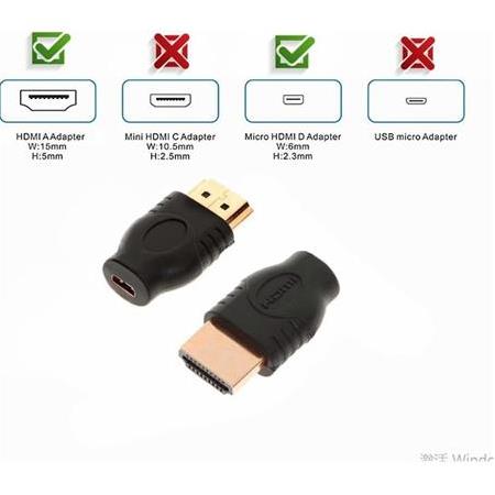 Alfais 4565 Micro HDMI to HDMI Dişi Erkek Çevirici Dönüştürücü   Adaptör