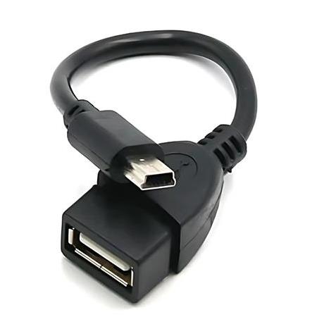 Alfais 4573 Mini USB to USB A Dişi Mini USB B 5 Pin Erkek Adaptör Kablosu