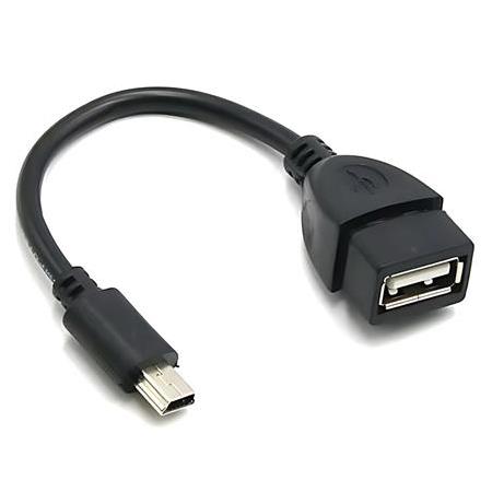 Alfais 4573 Mini USB to USB A Dişi Mini USB B 5 Pin Erkek Adaptör Kablosu