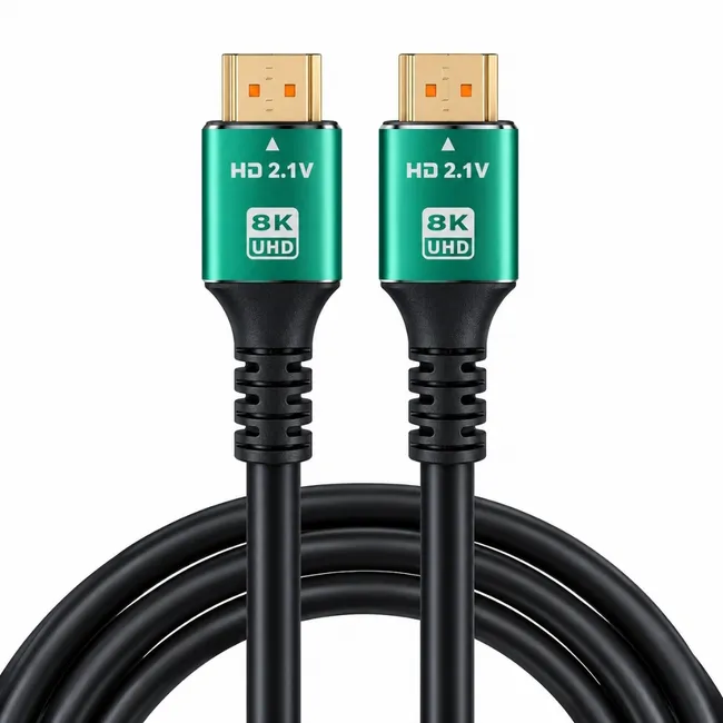 Alfais 6122 Hdmi 2.1 8K Ultra Hd Kablo 2 Metre 48Gbps 4K 120Hz Altın Uçlu Kablo Led Tv
