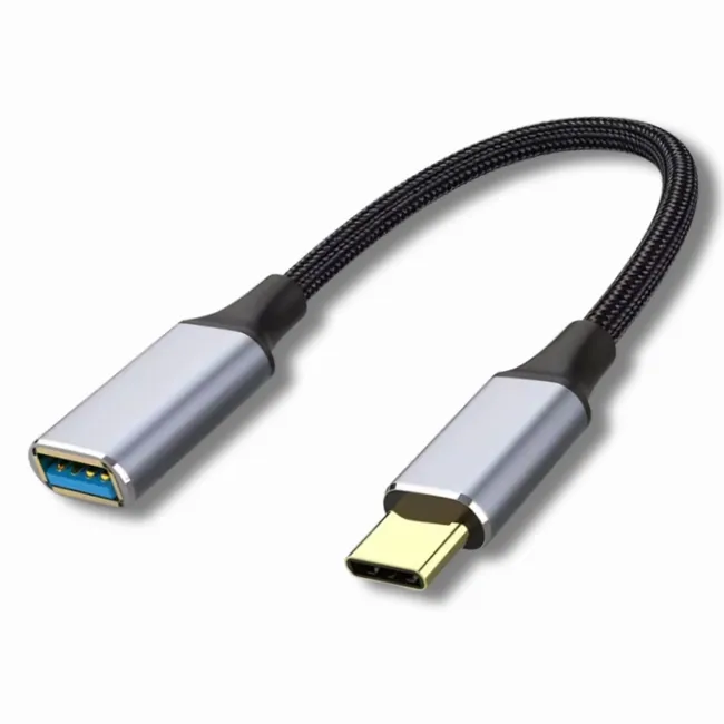 Alfais 6104 Usb Type C To Usb 3.0 Dişi Erkek Uzatma Kablosu 50cm Ara Ek Bağlantı 5Gbps Örgülü