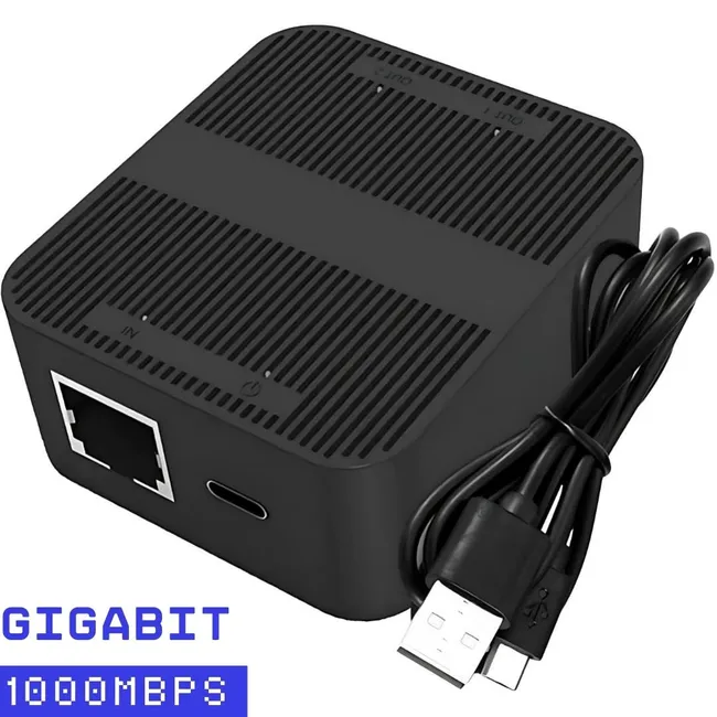 Alfais 4602 RJ45 Ethernet Splitter 1 Giriş 2 Çıkış Gigabit 1000Mbps Çevirici Çoklayıcı