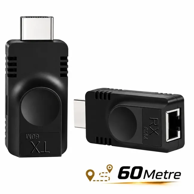 Alfais 6042 Hdmi Extender 60 Metre Cat5e Cat6 Ethernet Kablo Uzatma Uzatıcı Aparatı Adaptör