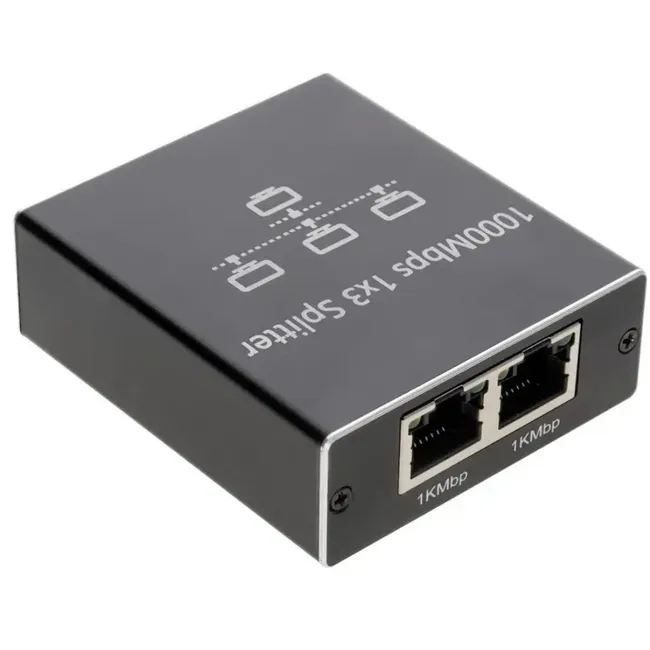Alfais 6097 RJ45 Ethernet İnternet Switch Splitter Gigabit 1000Mbps 3 Port Çevirici Çoklayıcı Router