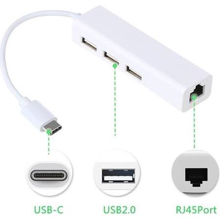 Alfais 4693 Usb 3.1 Type C Hub Ethernet Çevirici Çoklayıcı Dönüştürücü Adaptör