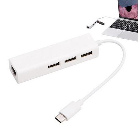 Alfais 4693 Usb 3.1 Type C Hub Ethernet Çevirici Çoklayıcı Dönüştürücü Adaptör